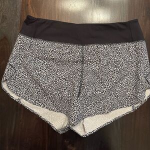 Athleta Women's Black and White Patterned Shorts